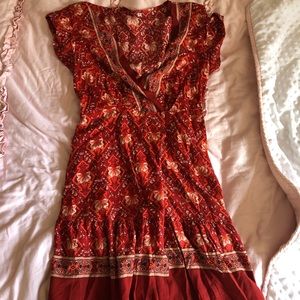 Red Boho Dress